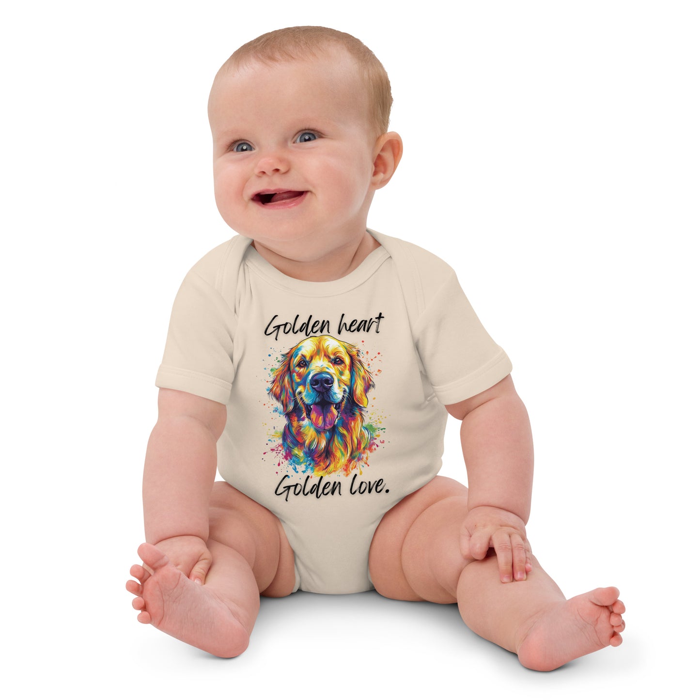 Golden Retriever - Organic cotton baby bodysuit