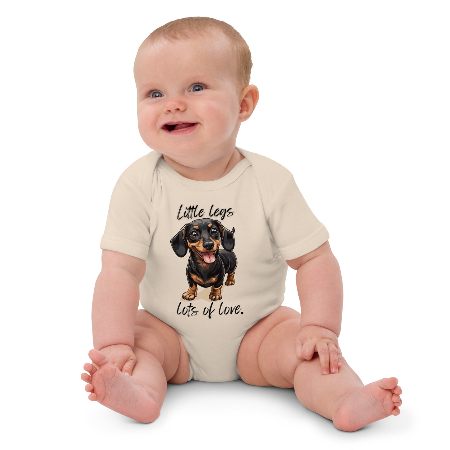 Dachshund - Organic cotton baby bodysuit