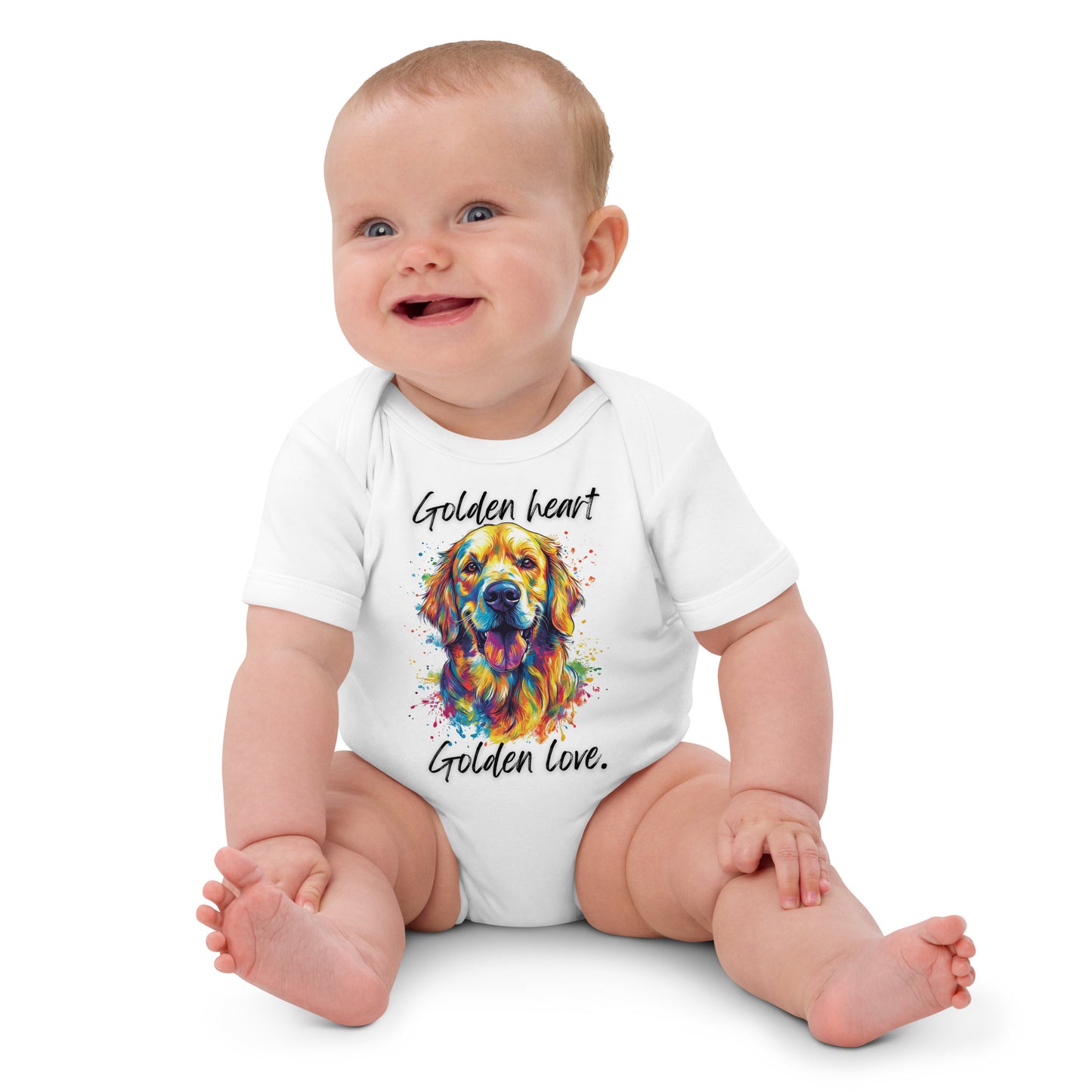 Golden Retriever - Organic cotton baby bodysuit