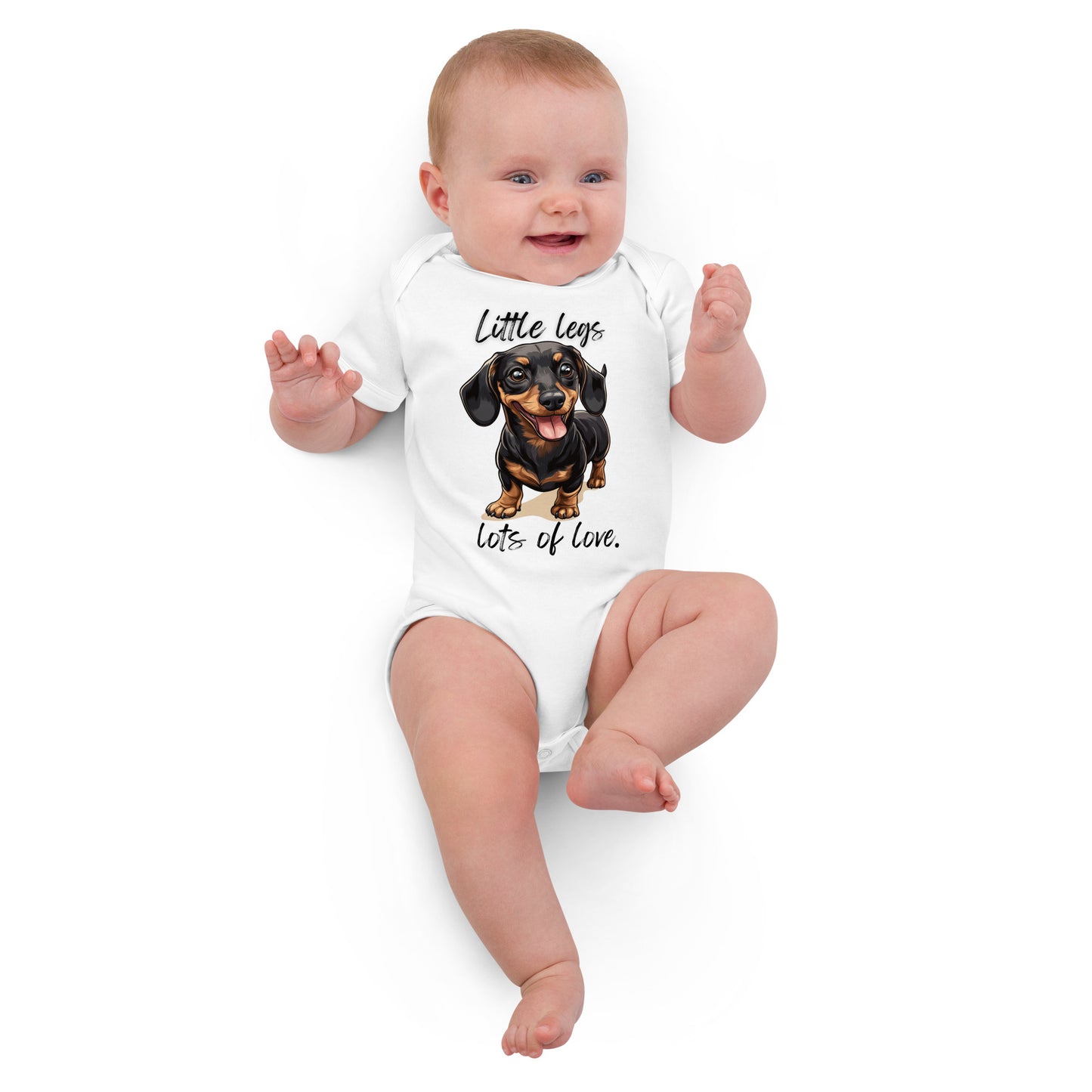 Dachshund - Organic cotton baby bodysuit