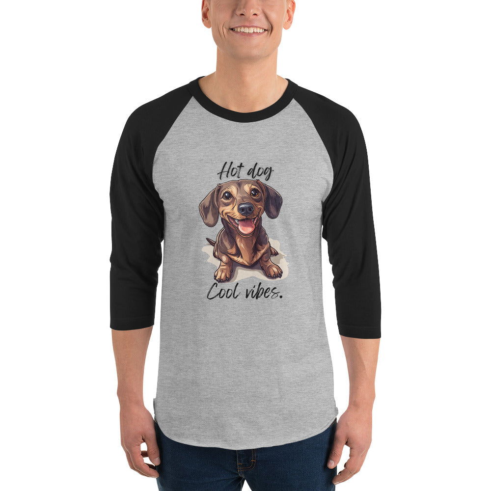 Dachshund - 3/4 sleeve raglan shirt