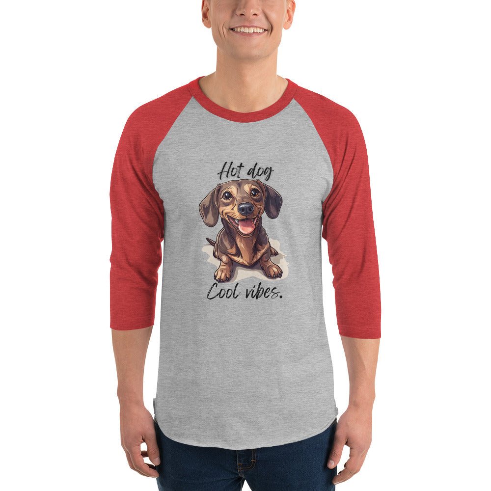 Dachshund - 3/4 sleeve raglan shirt