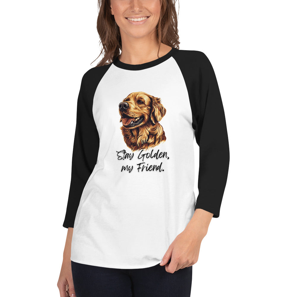 Golden Retriever - 3/4 sleeve raglan shirt