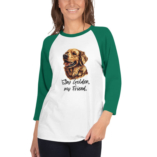 Golden Retriever - 3/4 sleeve raglan shirt