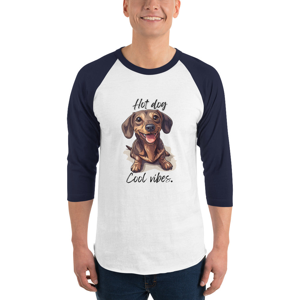 Dachshund - 3/4 sleeve raglan shirt