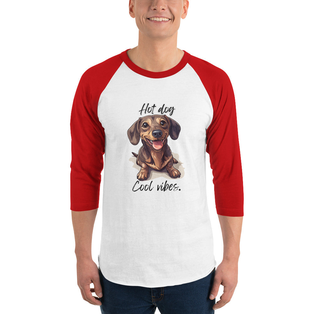 Dachshund - 3/4 sleeve raglan shirt