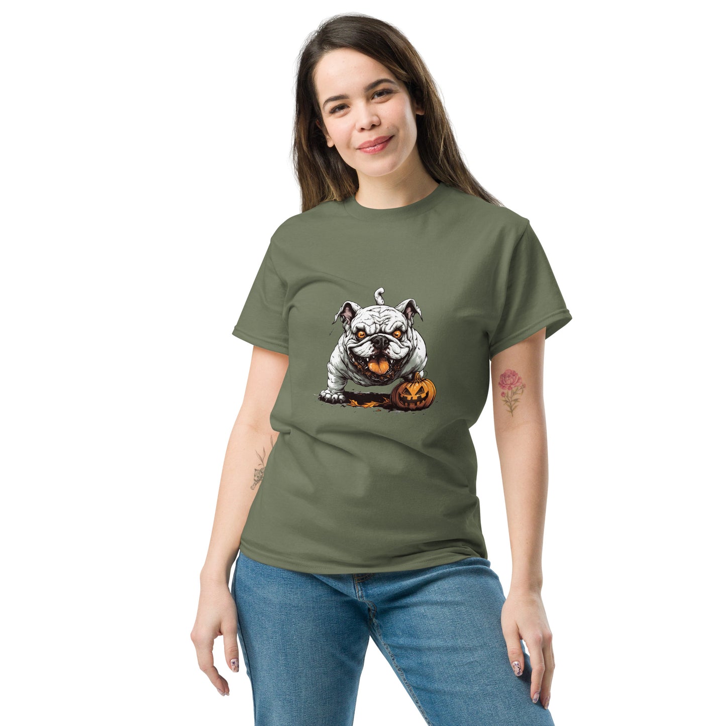 Halloween Bulldog Unisex classic tee