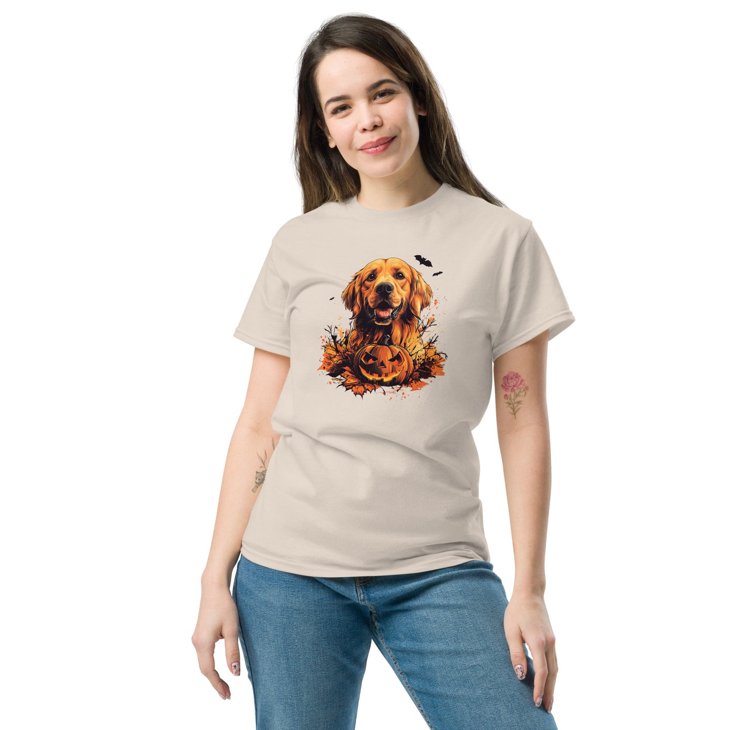 Halloween Golden Retriever Unisex classic tee